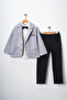 Boys’ 3-Piece Festice Outfit Set with Jacket Shirt Pants - Hat Gifted - 2