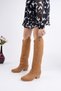 Rodeo Stitch Detailed Thick Heeled Cowboy Women's Boots - 4