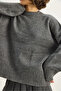 Women's Anthracite Soft Crew Neck Oversize Knitwear Sweater 60282032 - 7