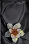 Shiny Stone Flower Choker Necklace - 7