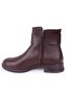 Dza07-1004V042 Brown Daily Zippered Flat Heel Women's Boots - 3