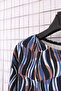 Women's Plus Size Skirt Pleated Boat Neck Patterned Mother Blouse - 4