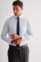 Blue Hard Collar Long Sleeve Slim Fit Cotton Shirt 1004255175 - 3