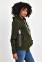 Women's Hooded Comfortable Fit Fleece Inside 3 Thread Tokyo Printed Sweatshirt Spr24Swk05 - 5