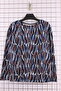 Women's Plus Size Skirt Pleated Boat Neck Patterned Mother Blouse