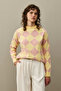 Baklava Pattern Sweater Yellow - 5