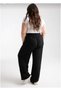 Black Women's Baggy Oversized Plus Size Sportswear Quality Loose Fit Stretchy Comfortable Fabric Sweatpants232 - 3