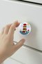 5 Pieces Porcelain Tower Children's Room Furniture Handle Set - Single Button - Cabinet and Drawer Handles - 5