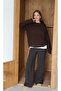 Brown Crew Neck Knit Sweater - 04595 - 2