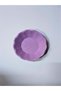 6 Pieces Melamine Colored Tea Plate Coasters Classic Durable Set Purple Unbreakable Tea Plate - 2