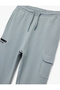 Cotton Jogger Sweatpants with Raised Pockets and Lace-Up Waist - 3