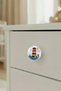 5 Pieces Porcelain Tower Children's Room Furniture Handle Set - Single Button - Cabinet and Drawer Handles - 2