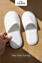 10 Pairs |   Niki Velvet Disposable Premium Hotel & Spa Slippers |   Non-Slip Base |   White - 3