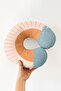 Modern Sun Pattern Cotton Neck Pillow-Minimalist Pastel Orange Green Travel Pillow - 2