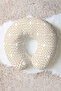 Geometric Pattern Ergonomic Neck Pillow - Modern Cream Beige Adult Travel Pillow - 5