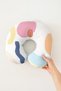Pastel Colored Modern Patterned Ergonomic Neck Pillow - Artistic Multi-Colored Soft Travel Pillow - 2