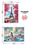 4 Pcs 1000 Piece Puzzle - Tree of Life and Girl Tower and Eiffel Tower and World Map Ii - 3