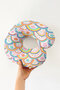 Colorful Floral Ergonomic Neck Pillow - Retro Wave Pattern Pink Yellow Green Travel Pillow - 5