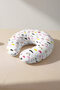 Colorful Rainbow Cloud Cotton Neck Pillow - Cheerful Pastel Yellow Pink Travel Pillow