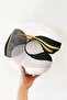 Abstract Geometric Modern Ergonomic Neck Pillow - Stylish Gold Black Gray Travel Pillow - 5