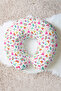 Colorful Butterflies with Drawings Cotton Neck Pillow - Cute Pattern Pink Orange Travel Pillow - 2