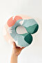 Landscape Themed Ergonomic Neck Pillow - Pastel Green Orange Soft Travel Pillow - 4