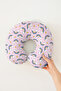 Colorful Rainbow Star Pattern Neck Pillow - Cute Pink Yellow Kids & Adult Travel Pillow - 5