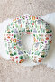 Cute Animals Themed Cotton Neck Pillow - Tropical Green Color Travel Pillow - 2