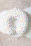 Pastel Colored Cute Giraffe Patterned Cotton Neck Pillow - Soft Mint Yellow Travel Pillow - 6