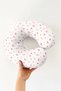 Romantic Figured Cotton Neck Pillow - Soft Travel Pillow with Cute Pink Heart - 4