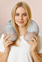 Sea Wave Landscape Ergonomic Neck Pillow - Natural Beach Themed Blue Beige Travel Pillow - 6
