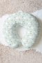 Pastel Colored Rainbow Pattern Neck Pillow - Cloud Star Design Mint Blue Travel Pillow - 4