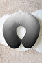 Gray Ombre Ergonomic Neck Pillow - Modern Black Gray Soft Travel Pillow - 5