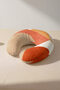 Retro Colorful Ergonomic Neck Pillow - Modern Wave Orange Beige Travel Pillow - 7