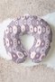 Geometric Purple Cream Colored Neck Pillow - Modern Hexagon Pattern Soft Travel Pillow - 3