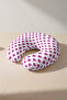 Purple Heart Pattern Neck Pillow - Romantic White Purple Soft Travel Pillow - 4