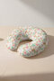 Animal Figured Cotton Neck Pillow - Floral Pastel Colored Kids & Adults Travel Pillow - 5