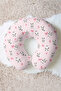 Panda Figured Cotton Neck Pillow - Soft Travel Pillow with Cute Pink Heart - 6