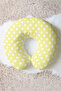 Polka Dot Cotton Neck Pillow - Pastel Yellow White Soft Travel Pillow - 2