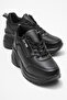 Women's Zip-Up Lace-Up Sneakers; BLACK MATTE