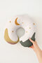Night Themed Ergonomic Neck Pillow - Yellow Green Travel Pillow with Mountain Silhouette - 5