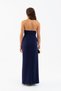 Women's Navy Blue Halter Neck Knot Detailed Long Dress - 6