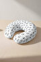 Penguin Patterned Cotton Neck Pillow - Winter Themed White Gray Blue Children & Adult Travel Pillow - 5