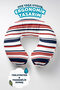 Sailor Striped Cotton Neck Pillow - Classic Navy Blue Red White Travel Pillow - 5