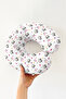 Panda Patterned Cotton Neck Pillow - Cute Heart Yellow White Kids & Adult Travel Pillow - 5