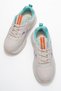 Lace-Up Women's Sports Shoes Beige Turquoise - 7