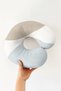 Minimalist Pastel Colored Ergonomic Neck Pillow - Modern Wave Pattern Beige Gray Travel Pillow - 5