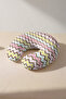 Colorful Zigzag Pattern Ergonomic Neck Pillow - Pastel Yellow Pink Blue Brown Travel Pillow - 4