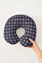 Ergonomic Neck Pillow with Sailor Figure - Marine Themed Navy Blue Red Soft Travel Pillow - 5