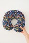 Colorful Tropical Fish Neck Pillow - Sea-Themed Navy Blue Kids & Adults Travel Pillow - 7